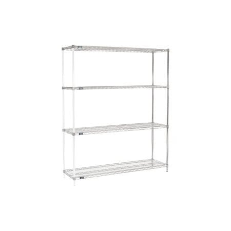Global Equipment Nexel    Chrome Wire Shelving Add-On - 60"W x 18"D x 86"H A18608C